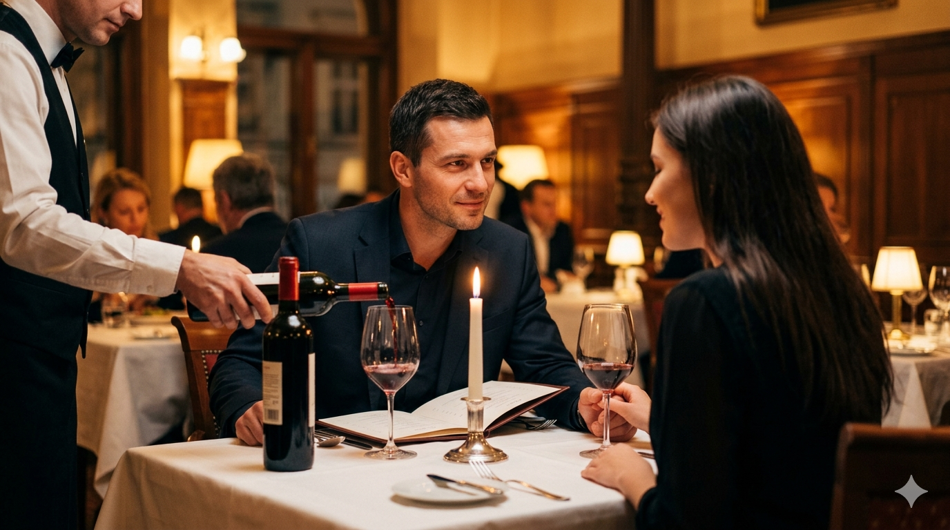 Romantická večeře — sugar daddy a sugar baby v České republice